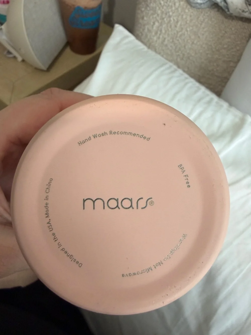 Maars Peach Insulated Tumbler with Straw - Okanagan Design - Picture 3 of 4
